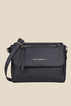 Lino Perros Black Solid Sling Bag - Mp000000000639530