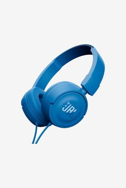 JBL T450 On the Ear Headphone with Microphone Blue JBL Electronics TATA CLIQ