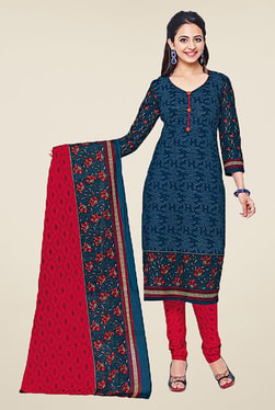 Cotton churidar dress materials below 500 on TataCliq