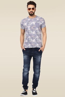 Mufti Dark Blue Solid Jeans