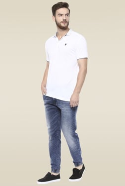 Mufti Dark Blue Soild Jeans