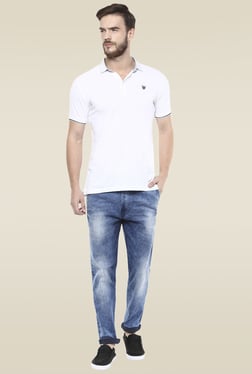 Mufti Dark Blue Mid Rise Jeans