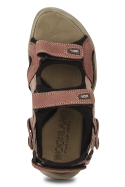 Buy Men Khaki & Olive Green Nubuck Solid Comfort Sandals with Colourblocked  Detail online | Looksgud.in