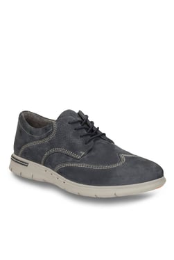 Clarks Unbyner Way Navy Derby Shoes Image