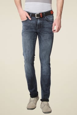 Van Heusen Grey Lightly Washed Mid Rise Jeans