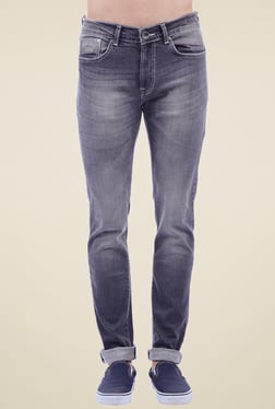 Pepe Jeans Grey Slim Fit Heavily Washed Jeans