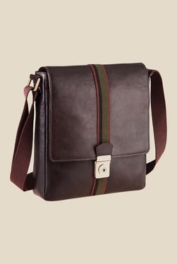 Sling Bags For Men Mens Online In India At Tata Cliq Hidesign Marley 02 Brown Solid Leather Sling Bag
