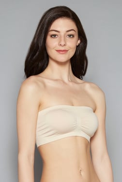 Wunderlove By Westside Beige Seam Free Bandeau Bra