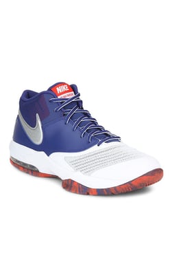 Buy Nike Air Max Emergent White & Blue Basketball Shoes for Men Best Price @ Tata CLiQ