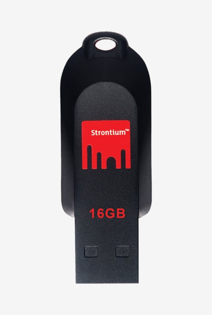 Strontium  SR16GRDPOLLEX 16 GB Pen Drive Black and Red