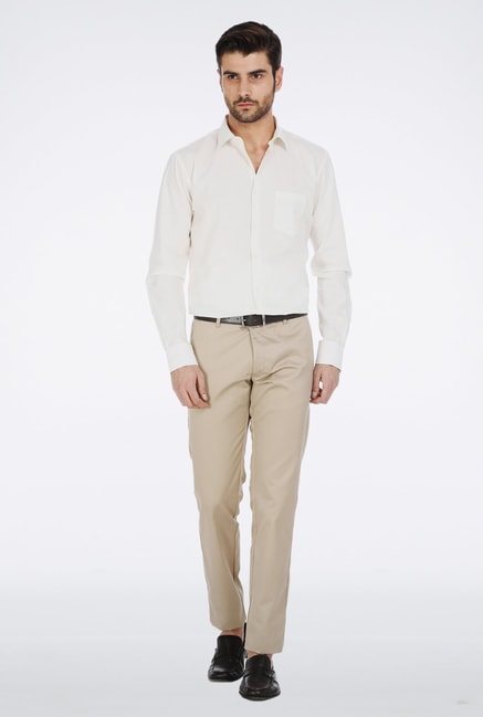 Plain Grey, Wrinkle Free, 100% Cotton, Semi Formal Trouser – Lawrencepur