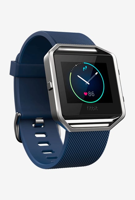 Fitbit Blaze Smart Fitness Watch, Large (Blue/Silver)