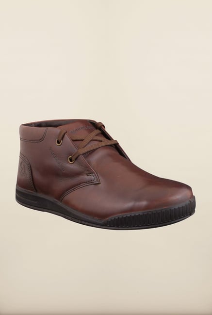 Woodland Brown Ankle High Chukka Boots 