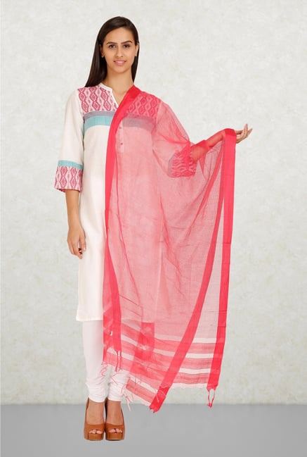 Aurelia Pink Solid Dupatta