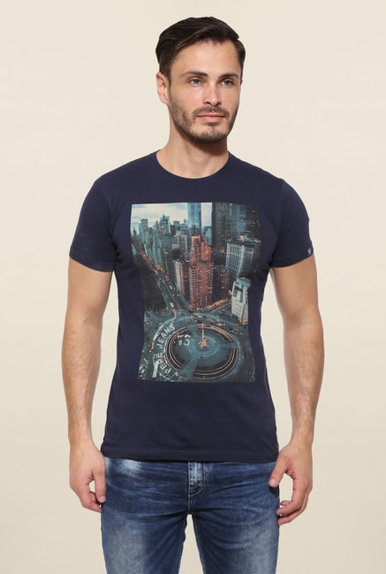 Pepe Jeans Navy Printed T Shirt