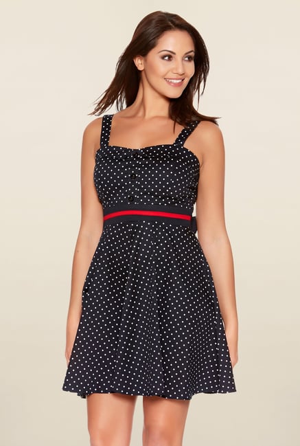 quiz polka dot skater dress