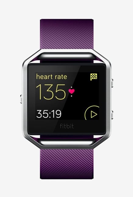 Fitbit Blaze Smart Fitness Watch, Small (Plum/Silver)