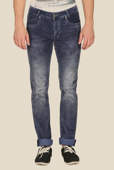 mufti-navy-acid-washed-jeans