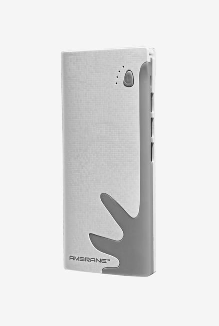 Ambrane P-1122 10000mAH Power Bank (White-Grey)