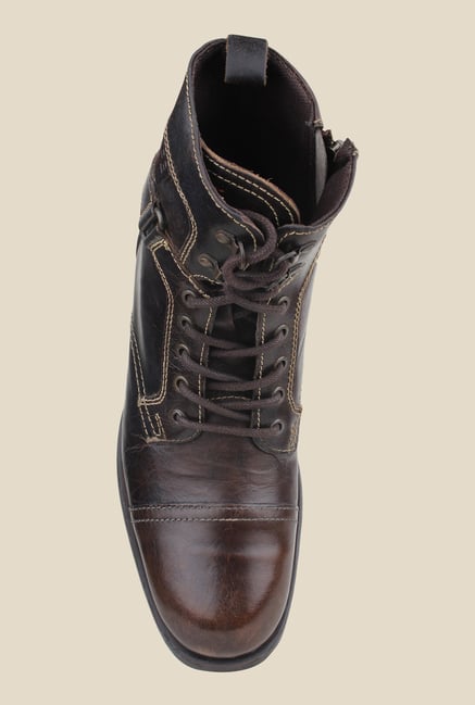 red tape biker boots