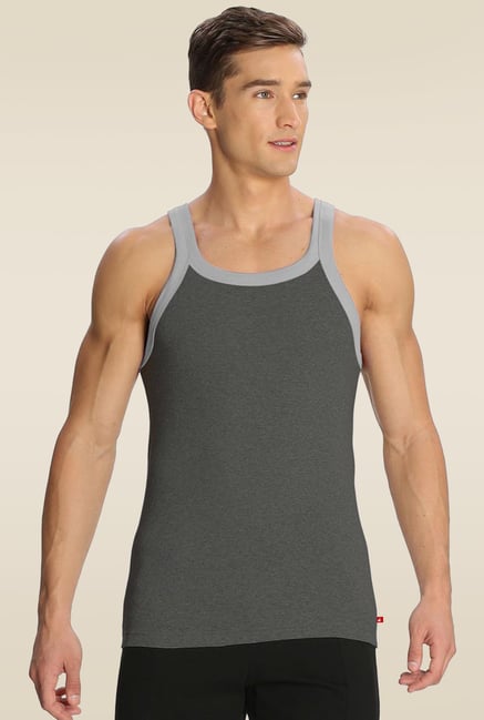 Jockey US27 Charcoal Grey Fashion Vest (Shoulder Strap Color May Vary)-picture-27
