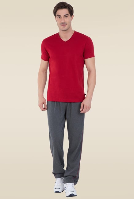 Jockey Shanghai Red V-Neck T-Shirt - 2726