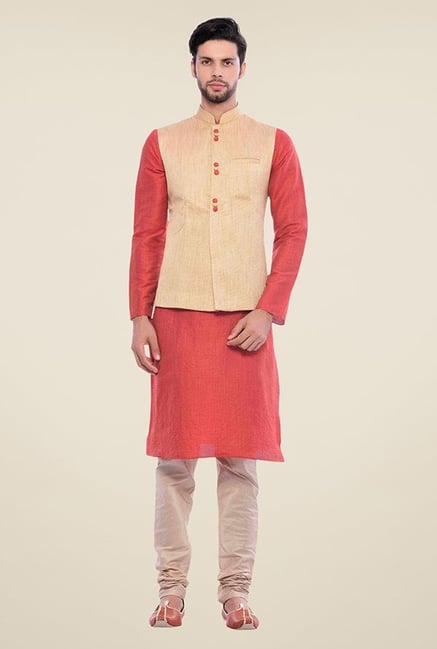 manyavar kurta pajama jacket set