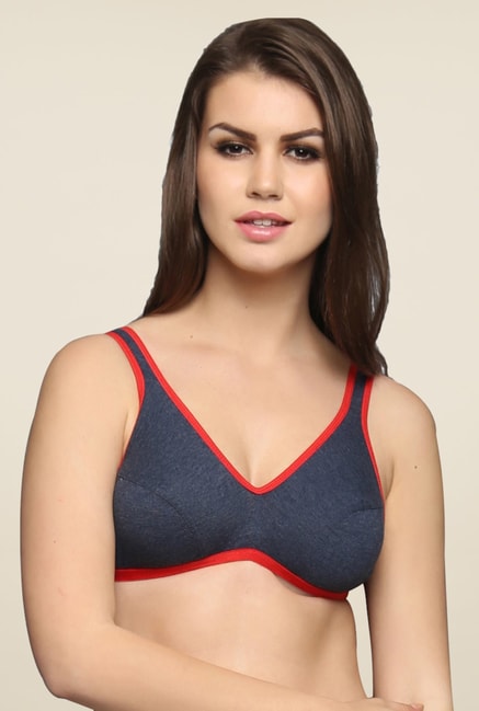Buy online Grey Solid Regular Bra from lingerie for Women by In