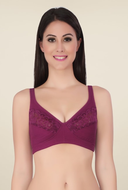 Buy Amante Grey Non-padded Non-wired Full Coverage Bra Online at