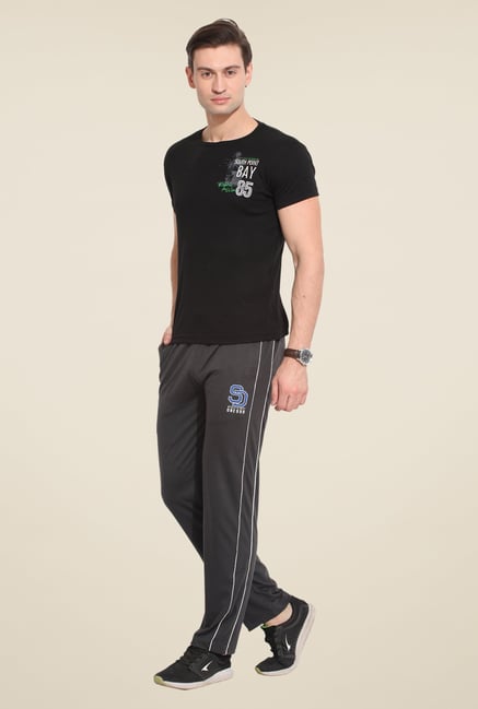 Duke Stardust Charcoal Solid Track Pant