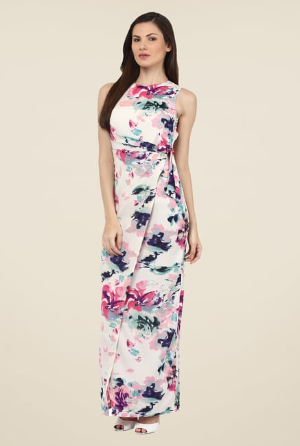 Harpa White Printed Maxi Dress