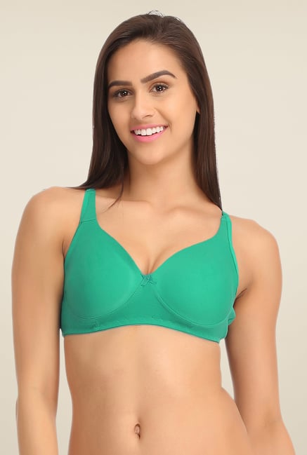 Buy Clovia Green Non Padded Non Wired Bra With U Back For Women Online At  Tata CLiQ