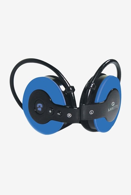Amkette 700BL On the Ear Bluetooth Headphones Blue