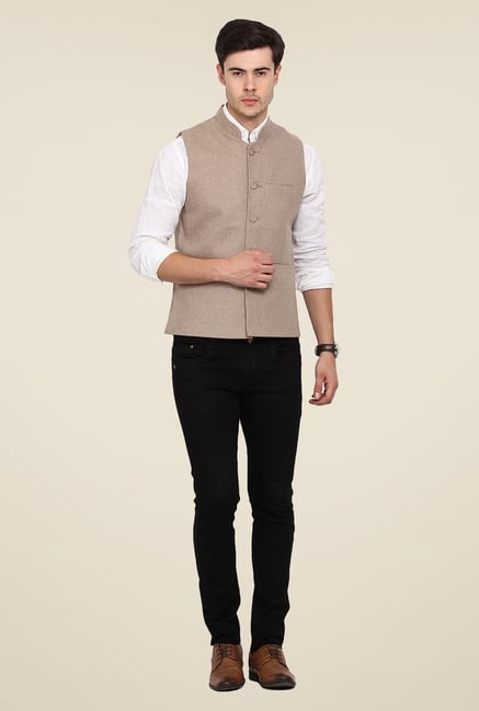 beige nehru jacket