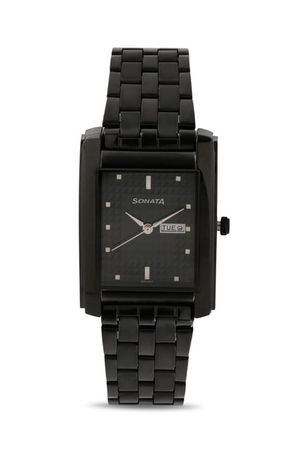 Black Watch Sonata 7953nm02 Men's Watch SONATA Sonata Utsav