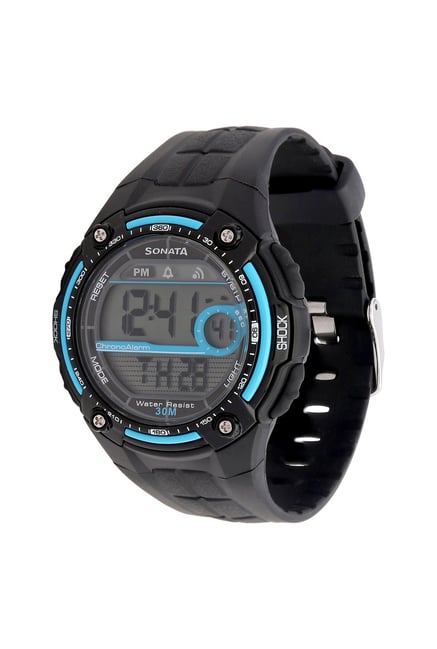 how to set time in sonata super fibre digital watch