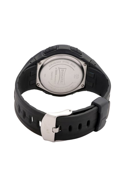 how to set time in sonata super fibre digital watch