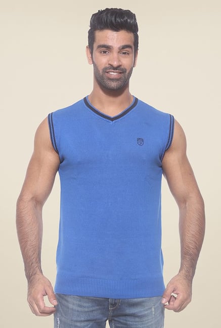 Buy Pepe Jeans Blue Solid Sweater for Men Online Tata CLiQ