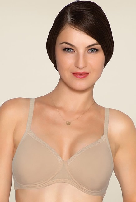 Buy Amante Beige Solid T-shirt Bra for Women Online @ Tata CLiQ