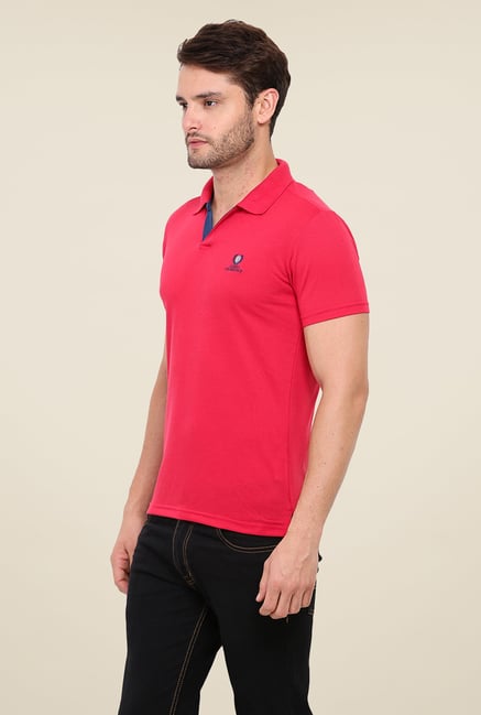 Buy Duke Stardust Coral Solid Polo T Shirt for Men Online Tata CLiQ