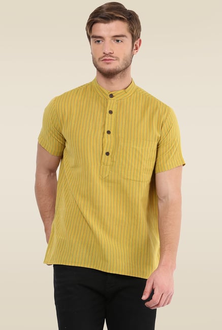 Half Sleeves Short Kurta for Men 