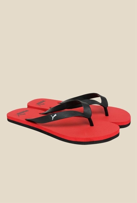 Buy Puma Odius IDP H2T Black Red Flip Flops for Men at Best