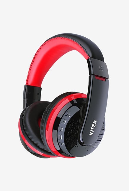 Buy Intex Desire BT Bluetooth Over the Ear Headphone (Black/Red