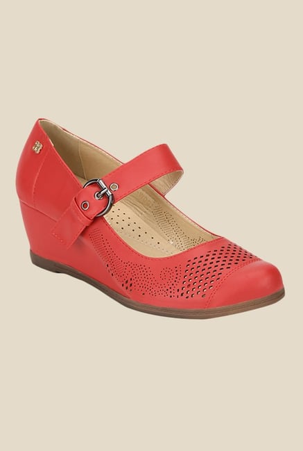 red mary jane wedges