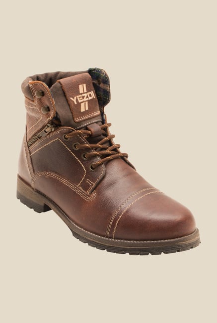 Yezdi by Red Tape Brown Casual Boots 