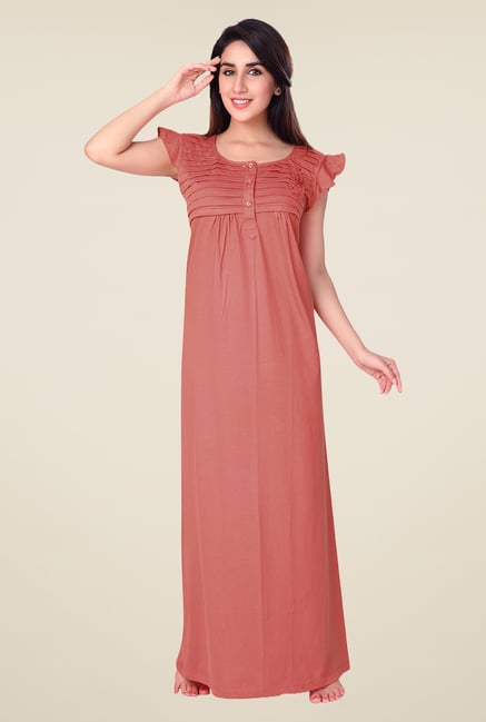 100% Cotton Knit Long Nightgown – Miss Elaine Store