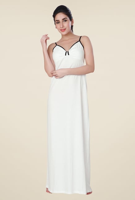 Buy honeydew White Solid Night Gown for Women Online Tata CLiQ