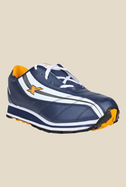 sparx men's navy blue and white running shoes