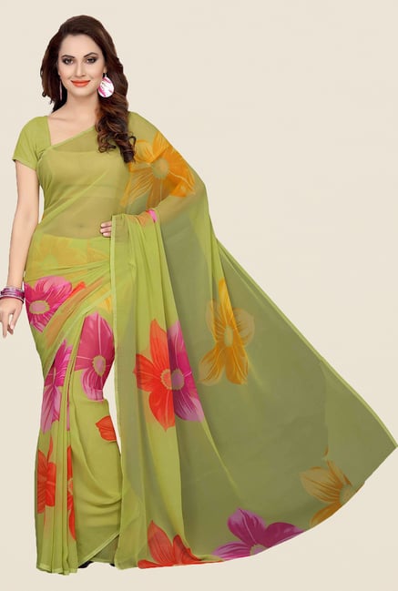 Scintillating Resham Work Faux Georgette Saree