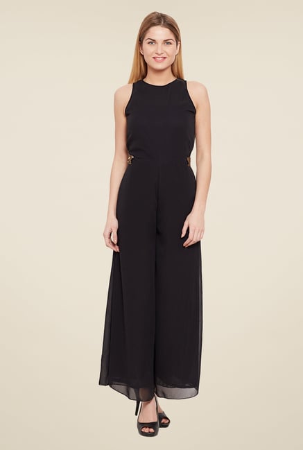 Meee Black Solid Jumpsuit